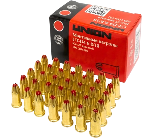 Патроны монтажные UNION UT-D4 6,8/18 красный